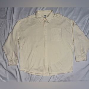 PINK Victoria's Secret Button Down Cream Shirt